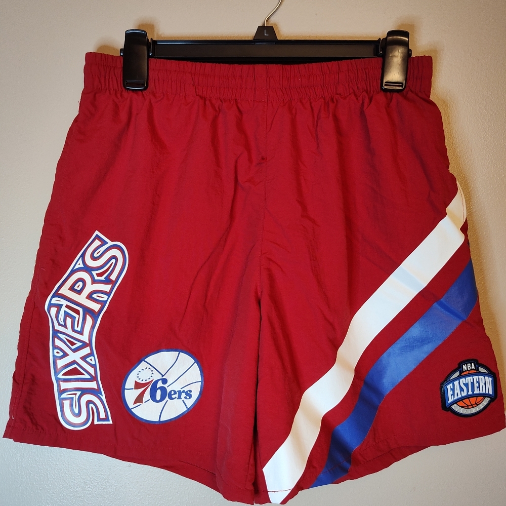 Mitchell & Ness 76ers  NBA Eastern Conference Red Men's Shorts Size Small